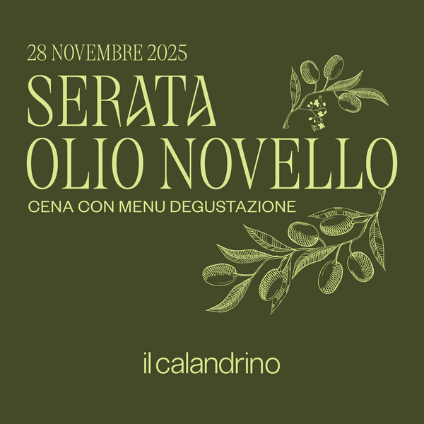 IL CALANDRINO | SERATA OLIO NOVELLO - 28 NOVEMBRE